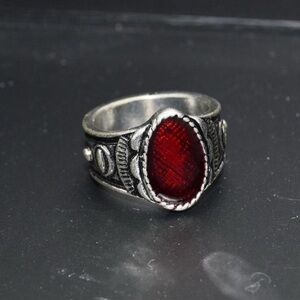 Medieval Garnet Signet Ring